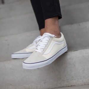 Vans Classic White and Cream Sneakers